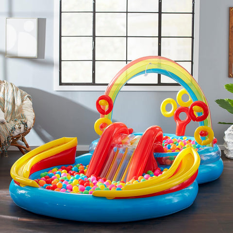 INTEX RAINBOW RING PLAY CENTER--حلقة مركز اللعب للاطفال بتصميم قوس قزح من انتيكس