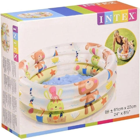 INTEX DINOSAUR 3 RING BABY POOL--انتكس - حوض سباحة للأطفال ذو 3 حلقات على شكل ديناصور