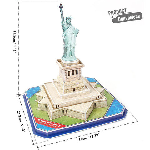 3D PUZZLE New York Puzzles 39PCS--ألغاز ثلاثية الأبعاد لمدينة نيويورك، ألغاز مباني معمارية صغيرة، مجموعات نماذج ورقية، ألعاب للكبار والمراهقين، تمثال الحرية