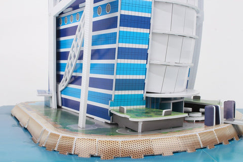 Cubic Fun Burj al Arab 3D Puzzle, 101 Pieces--كيوبك فن - احجية برج العرب ثلاثية الابعاد - 101 قطعة، طفل