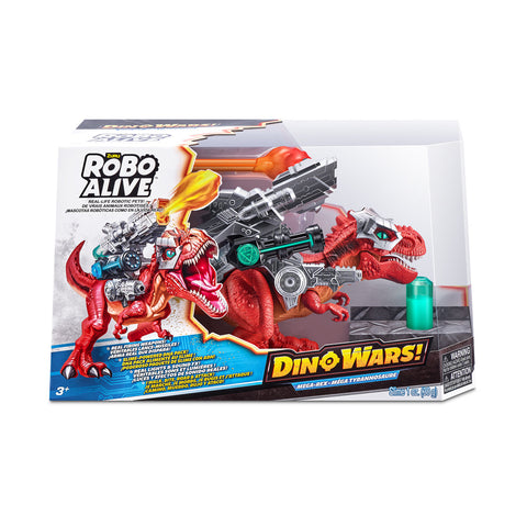 ZURU ROBO ALIVE Dino Wars -SERIES 1 Mega-Rex - Mega Tyrannosaure Giant Battling  Armor & Battling Weapons Toy-- لعبة العملاقة للدروع والأسلحة القتالية