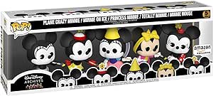 Funko Pop! Disney: Minnie Mouse 5 Pack--فانكو بوب. ديزني: عبوة من 5 قطع بتصميم ميني ماوس، فينيل، ألوان متعددة