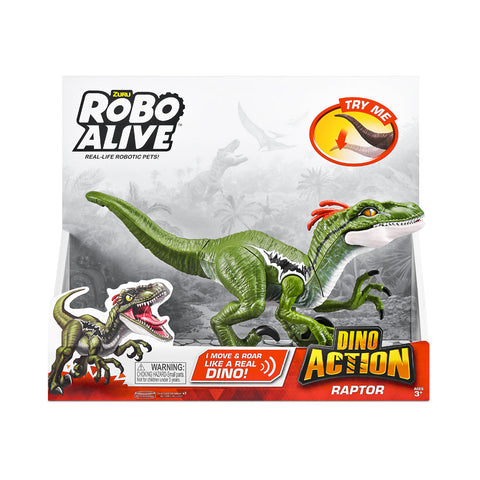 ZURU ROBO ALIVE Dino Action S1 Raptor--زورو روبو ألايف دينو أكشن 1 رابتور