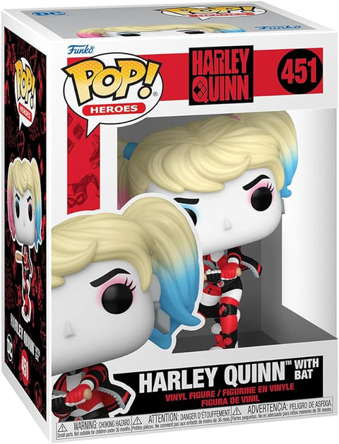 Pop! Heroes: DC - Harley with Bat--البوب! الأبطال: دي سي - هارلي مع الخفافيش