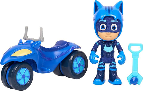 PJ Masks Single Pack Cat Boy Moon Rover--بي جي ماسك - مركبة زرقاء + كات بوي