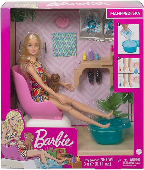 Barbie Spa Day Mani/Pedi Playset--مجموعة لعب باربي للمانيكير والباديكير في يوم السبا