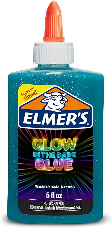 ELMERS GLOW GLUE BLUE 147ML 1 PC--ايلميرز سائل غراء ازرق مشع حبة 147مل