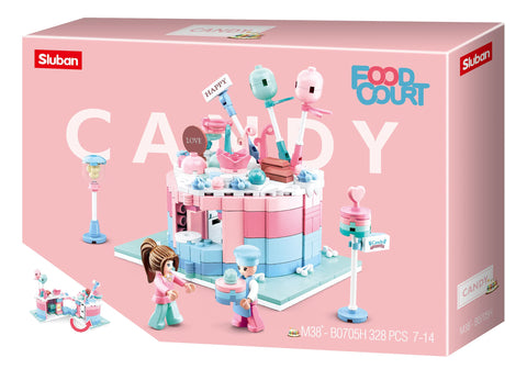 Sluban Food court-Candy House(328pcs) --سلوبان قطع تركيب زاوية مطعم الحلويات 328 قطعة