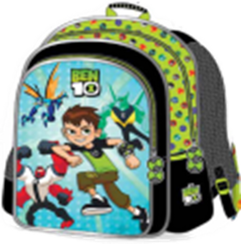 BEN10 Backpack BEN10 16 Inch +Pencil Case Multi color--شنطة ظهر بين تن 16 انش +مقلمية