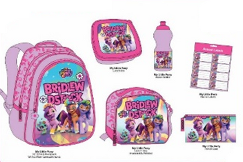 MY LITTLE PONY 6 in 1 Backpack Set (16" Backpack) MY LITTLE PONY--طقم شنطة ترولي 6 في 1 ماي ليتل بوني 16 انش