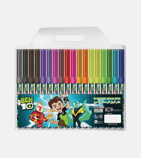 BEN10 18 COLOR MARKERS-147913--طقم ألوان فلوماستر 18لون بين تن