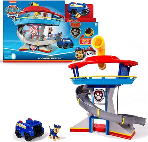 PAW PATROL Lookout Headquarters Playset with Chase--باو باترول مجموعة لعب مع تشيس من لوك اوت هيدكوارترز