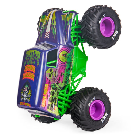 Monster Jam, Official Grave Digger Freestyle Force, Remote Control Car--عربة من الطراز الحر مع تحكم عن بعد