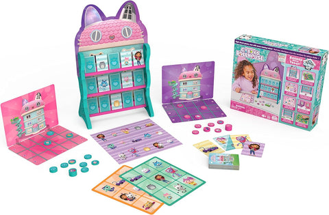 Gabby’s Dollhouse, Games HQ Checkers Tic Tac Toe Memory Match Go Fish Bingo Cards Board Games --لعبة بيت دمى غابيز دولهاوس العاب لوحية وستلزمات حفلات