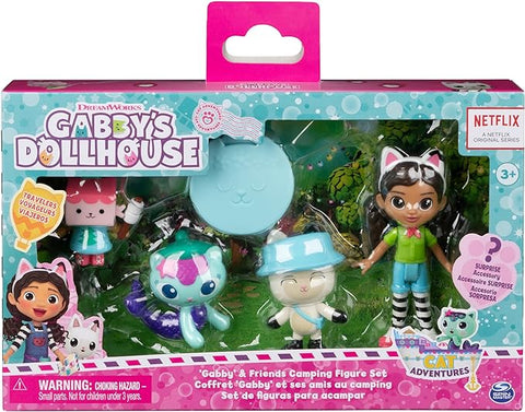 Gabby’s Dollhouse-Friends Figures Pack-Camping --مجموعة مجسمات التخييم من غابيز دولهاوس فريندز