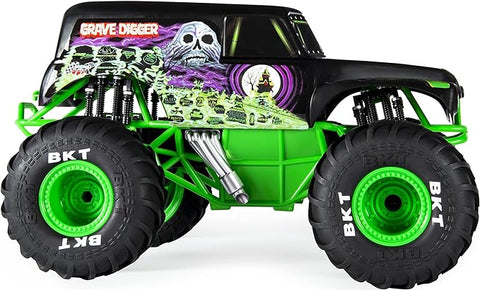 Monster Jam, Official Grave Digger Remote Control Truck 1:15 Scale, 2.4GHz --شاحنة جريف ديجر من مونستر بمقياس 1:15، وتعمل بجهاز تحكم عن بعد متعدد الألوان