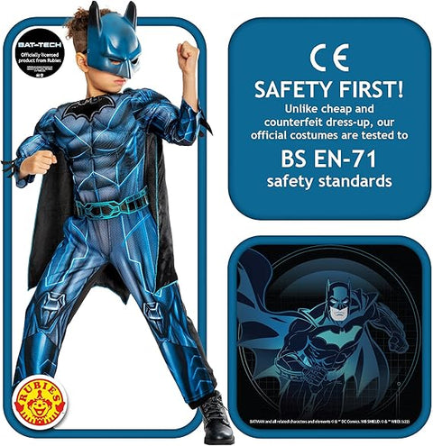 RUBIES Bat-Tech Batman Deluxe Boys Costume--روبيز بات - زي باتمان الفاخر للأولاد