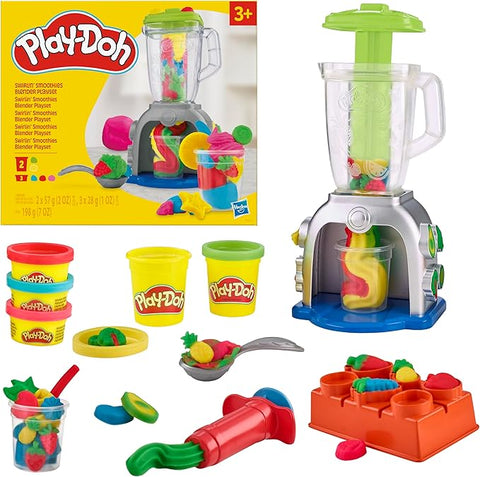 Play-Doh Swirlin' Smoothies Blender Playset--طقم خلاط عصائر دوامة من عجينة اللعب