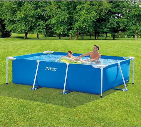 INTEX RECTANGULAR FRAME POOL AGES6--حوض سباحة بإطار مستطيل من انتكس، للأعمار 6