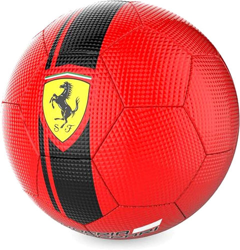 FERRARI #5 MACHINE SEWING SOCCER BALL-RED--فيراري كرة قدم أحمر مع خط أسود - 5 بوصة