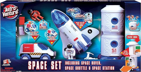 Astro Venture Space Set (Space Rover, Shuttle, Space Station)--مجموعة العاب مركبة الفضاء والمكوك ومحطة الفضاء)