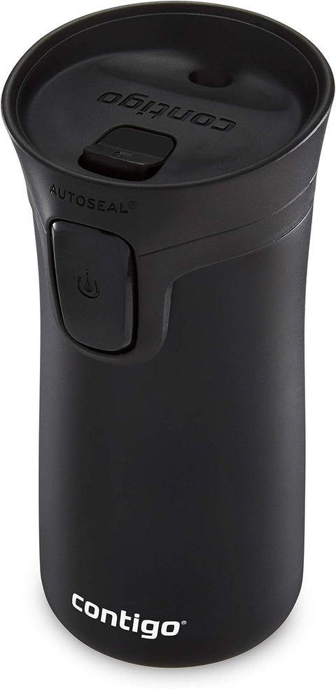 Contigo Autoseal Pinnacle Vacuum Insulat-Black light--كوب بيناكل عازل للسفر من كونتيجو، كوب حراري ستانلس ستيل، كوب مفرغ من الهواء، كوب بغطاء مانع للتسرب