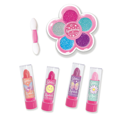 Hot Focus Tie Dye Butterfly Shine Cosmetics Set --هوت فوكس مجموعة مستحضرات تجميل بتصميم فراشة الوان متعددة