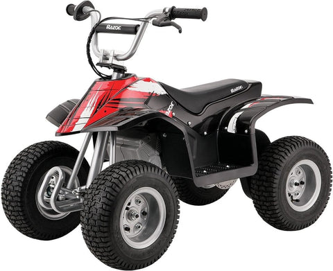 Razor Dirt Quad  Electric Rideon  13km/h  8 Black--سيارة ركوب كهربائية قوية لون أسود من ريزر