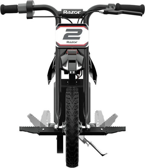 Razor Dirt Rocket MX125  Electric Rideon  13km/h  7 Black  Decal kit-- عربة ركوب كهربائيةقوية بتصميم انيق من ريزر