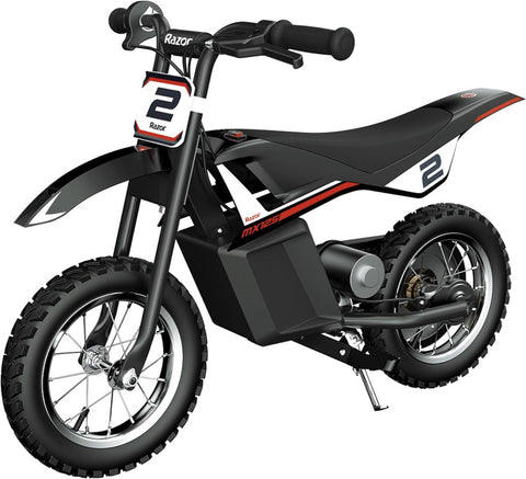 Razor Dirt Rocket MX125  Electric Rideon  13km/h  7 Black  Decal kit-- عربة ركوب كهربائيةقوية بتصميم انيق من ريزر