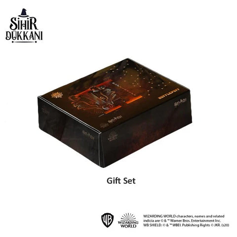 Sihir Dukkani: Harry Potter Gift Box- Hufflepuff--صندوق هدايا هاري بوتر بتصميم شعار هافلباف ويزاردينج وورلد من سيهير دوكاني، خشب