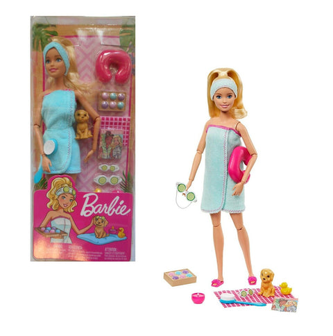 Barbie  Dolls with Pet Puppy, Kids Toys, Barbie  Sets, Self-Care Collection, Spa Day, Workout, Hiking, Clothes and Accessories--تشكيلة الدمية والأكسسوارات من Barbie®‎