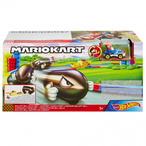 Hot Wheels Mario Kart Bullet Bill Launcher--ماريو كارت رصاصة بيل قاذفة