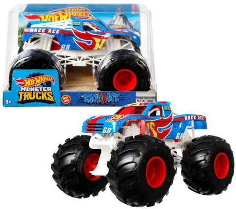 Hot Wheels  Monster Trucks, Oversized 1:24 Scale Die-Cast Toy--شاحنات هوت ويلز مونستر، لعبة مصبوبة كبيرة الحجم بمقياس 1:24