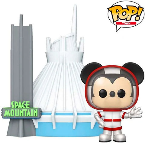 Funko Pop! Town: Walt Disney World 50th - Space Mountain and Mickey Mouse--فانكو بوب! تاون والت ديزني وورلد 50- جبل الفضاء وميكي ماوس