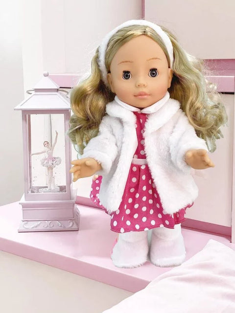 Bambolina 33CM MOLLY WALKING DOLL WITH EXTRA DRESS --دمية مولي للمشي مقاس 33 سم مع فستان إضافي