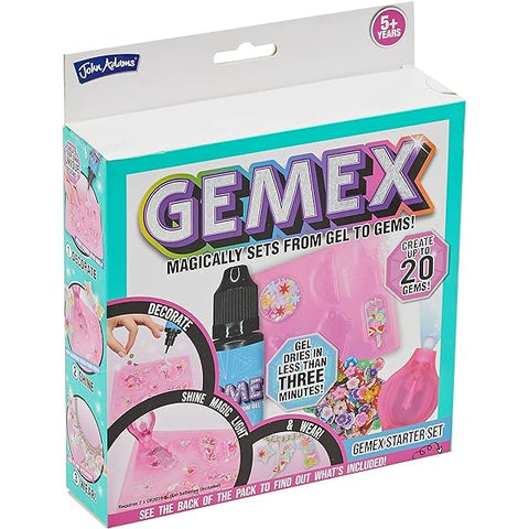 Gemex Magically Sets Form Gel to Gems for Unicorn Accessory Play Set, Ages 5+--مجموعه جي ماكس لصنع المجوهرات