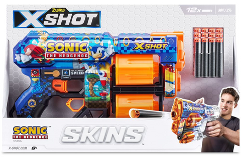 X-Shot Skins Dread Sonic (12 Darts) Open Box,Bulk--إكس شوت سكينز دريد سونيك (12 سهم) صندوق مفتوح، حجم كبي