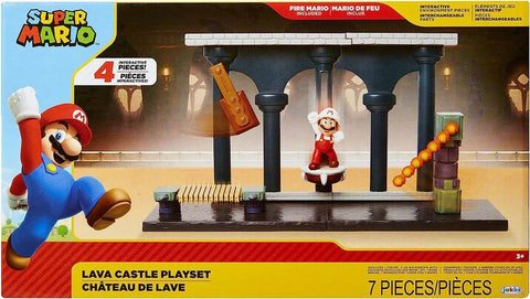 SUPERMARIO LAVA CASTLE PLAYSET 6CM--سوبر ماريو لعبة قلعة لافا 6 سم