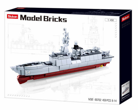 Sluban Model bricks-054A Frigate 1:450(417pcs) -- سلوبان قطع تركيب سفينة اعتداء برمائية 1088 قطعة