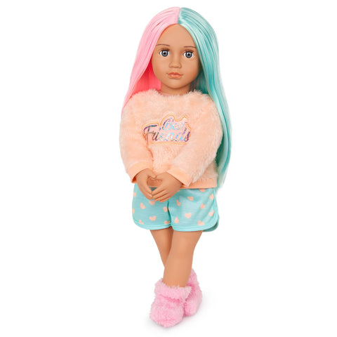 Battat Our Generation – 18-inch Slumber Party Doll - Lumi--دمية حفلات النوم مقاس 45.72 سم- لومي