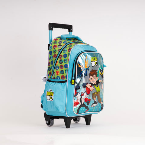 BEN10 Trolley BEN10 16 Inch +Pencil Case Multi color--شنطة ترولي بين تن 16 انش +مقلمية