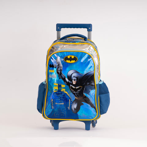 BATMAN Trolley BATMAN 16 Inch +Pencil Case Purple--شنطة ترولي باتمان 16 انش +مقلمية