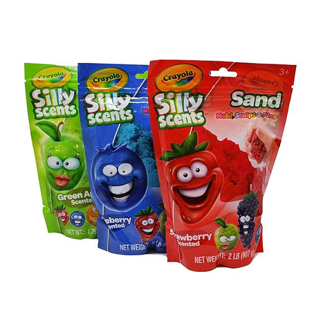 Crayola Silly Scents 2 lbs scent sand in polybag - Assorted color may vary--كرايولا سيلي سينتس رمل برائحة 2 رطل في كيس من البوليستر -عدة الوان