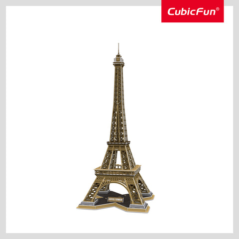 Cubic Fun Paris Eiffel Tower 80 Pieces 3D Puzzles--احجية مكونة من 8 قطعة بتصميم ثلاثي الابعاد لبرج ايفل بباريس من كيوبك فن