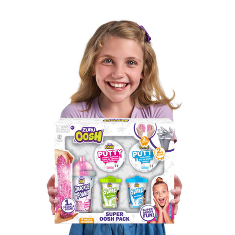 Zuru Super Oosh Pack Epic Stretchy Slime 4pcs Assorted--زورو مجموعة سلايم ملحمية قابلة للتمدد من زورو بالوان متنوعة