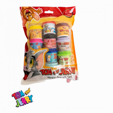 Dough Mega Set 10 Color Cup 28 Gram Each--صلصال ميجا توم و جيري - 10 ألوان 28 جم