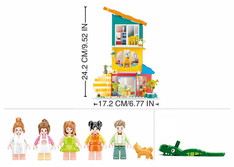 Girls Dream-Jenga House-571 PCS--سلوبان قطع تركيب بناتي منزل جنجا  -  571 قطعة