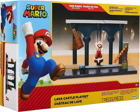 SUPERMARIO LAVA CASTLE PLAYSET 6CM--سوبر ماريو لعبة قلعة لافا 6 سم