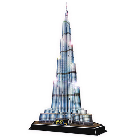 CubicFun 3D Puzzle Led Burj Khalifa 136 Pieces --أحجية ثلاثية الأبعاد ليد برج خليفة 136 قطعة من كيوبيك فن